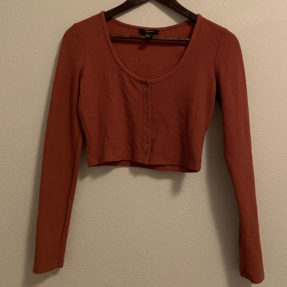 button up crop top - Picture 1 of 4